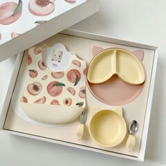価格コントロール Qlittle ブランド 正規品 ベビー食器 ギフトボックス ギフトプレートセット ギフト 5点セット 1歳ギフト