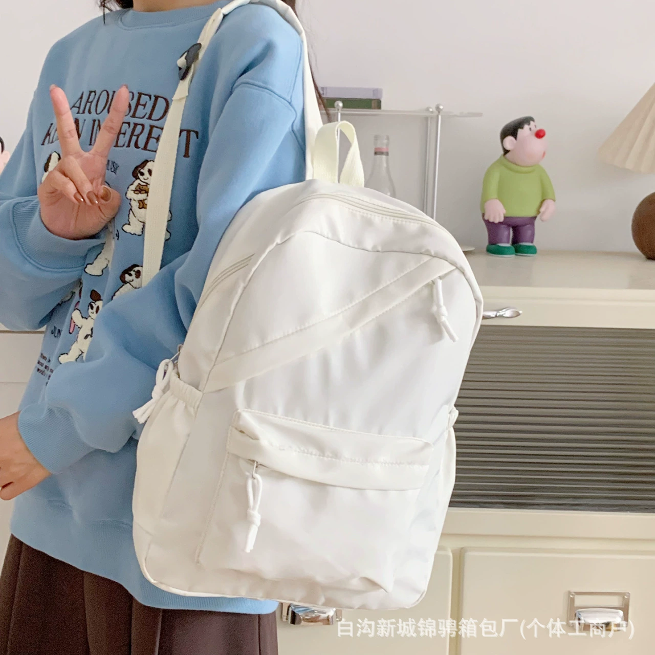 Capacious Japanese fashionable backpack for traveling