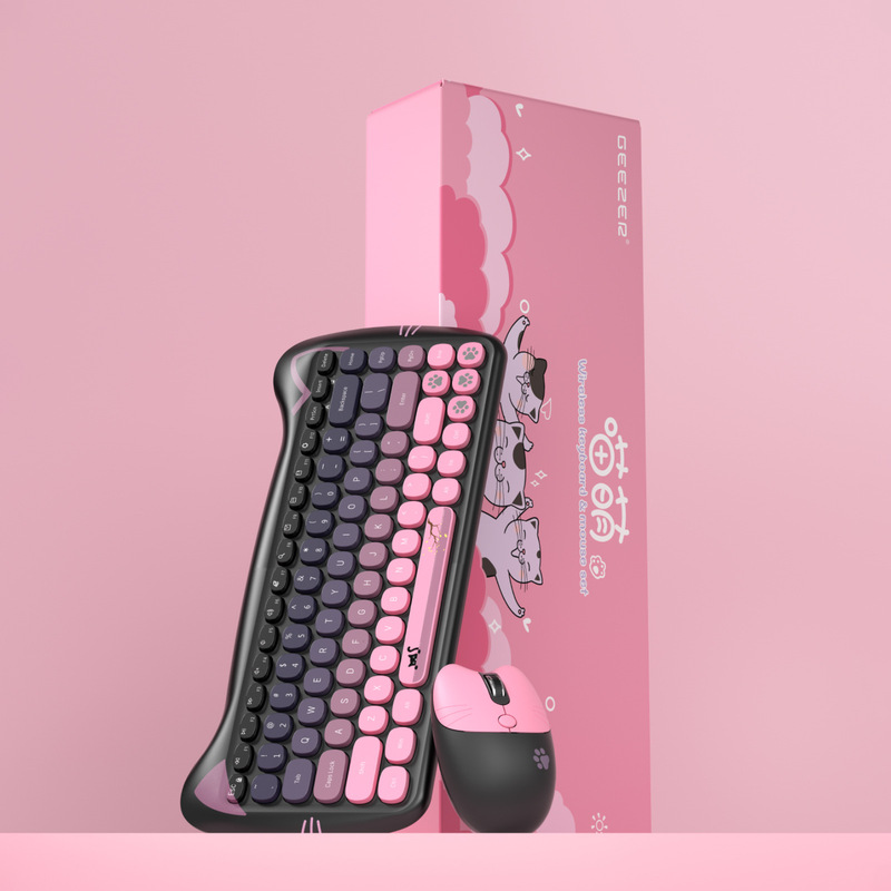 スカイスクレーパー スイート ブラック パウダー ワイヤレス キーボードとマウス セット メカニカル フィール オフィス ハイエンド インフィニティ キーボード|undefined