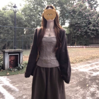 慵懒高级感毛衣女套装2026秋冬新款韩系女装两件套秋装针织衫上衣