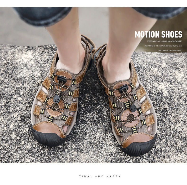 Heren sandalen met dichte neus voor strand en buitenactiviteit_voghion.com