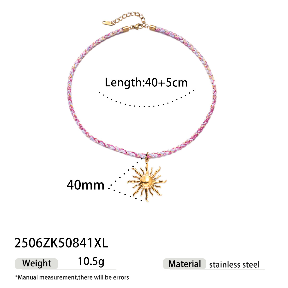 Tiana Europa y América collar de acero inoxidable dulce y cool chica caliente viento de playa marina cuerda gruesa trenzada cadenas de clavículas transfronterizas ventas calientes mujeres