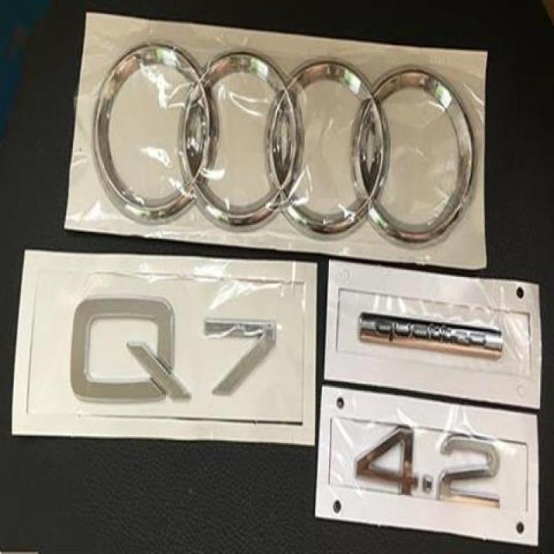 Suitable for FAW Audi Q7, rear emblem sticker for 3.0T engine, 3.6 engine, and 4.2 engine, with numerical rear emblem