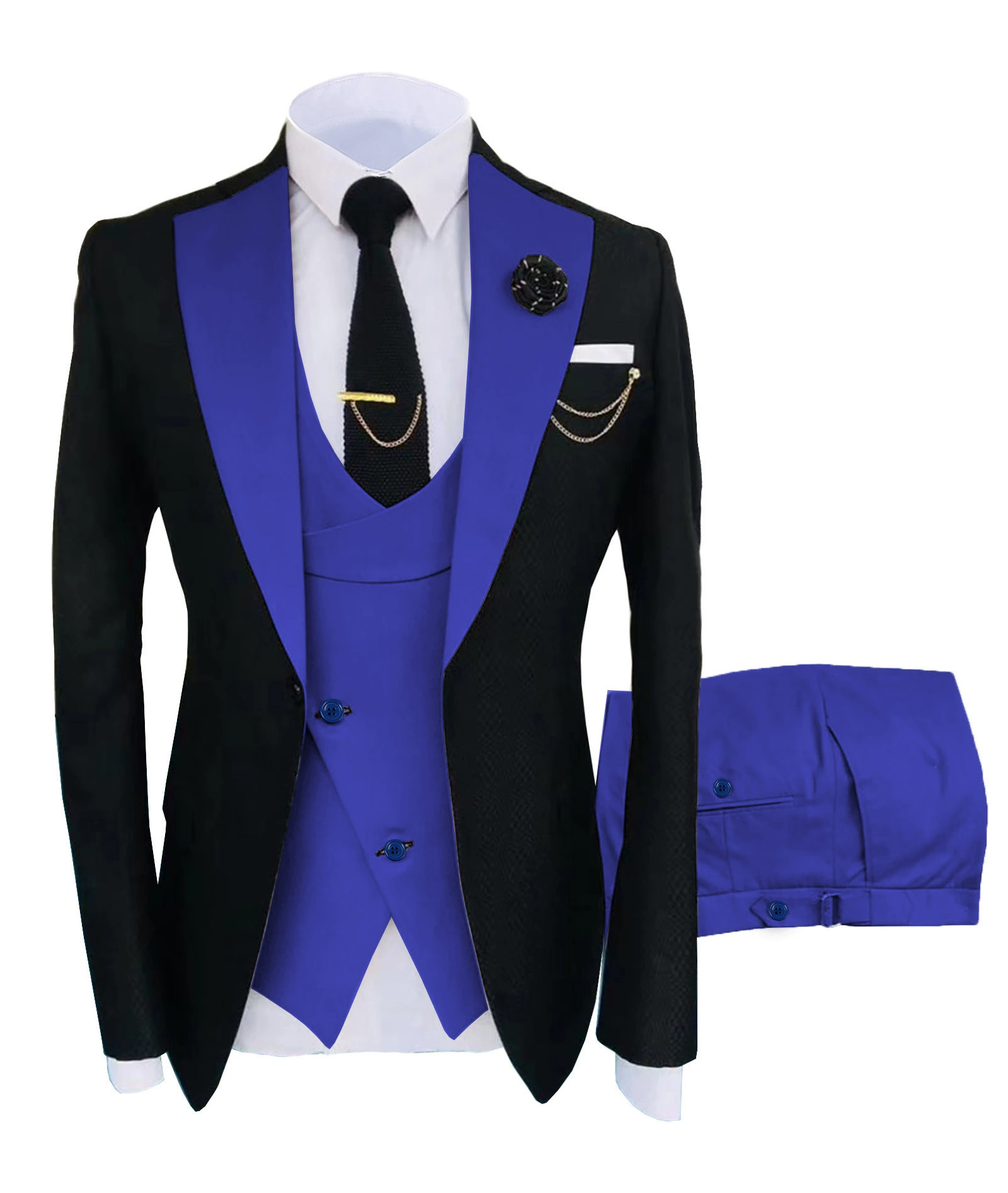 Классический костюм куртка, свадебное платье, жилет, брюки, набор, slim fit