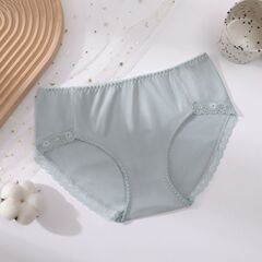 Customized seamless comfortable large size underwear for women pure cotton girls wholesale simple lace pants multi-color solid color