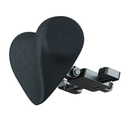 memory cotton car headrest car, Headrest - classic-black-heart-shaped-suede-cloth