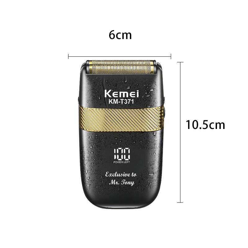 Kemei Kemei afeitador eléctrico KM-T371 afeitador de hombre recíproco impermeable aparador de barba digital