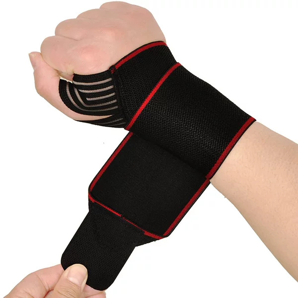Bandage Sports Wrist Protector Palm Sprain Helping Belt Fitness Volleyball Basketball Protector Strength Training Weightlifting Male Red