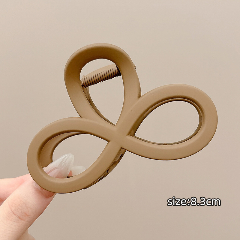 韩系中号鲨鱼夹小众设计感发卡简约轻奢发夹优雅气质精致爱心抓夹|undefined