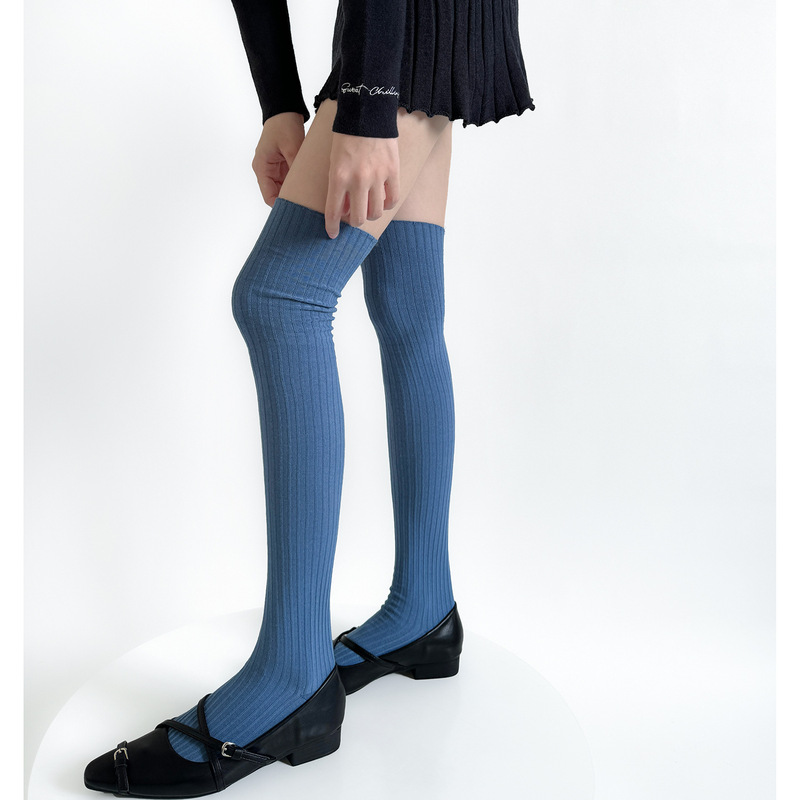 Autumn and winter miu wind vertical slimming calf socks stacked boots socks white pile all-match gray knee socks spring and autumn Autumn and winter miu wind vertical slimming calf socks stacked boots socks white pile all-match gray knee socks spring and autumn