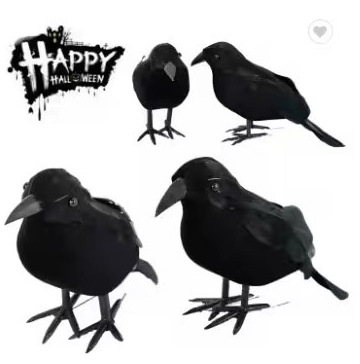 Halloween ghost flocks, migrants, feather crows, black crow props, feather birds