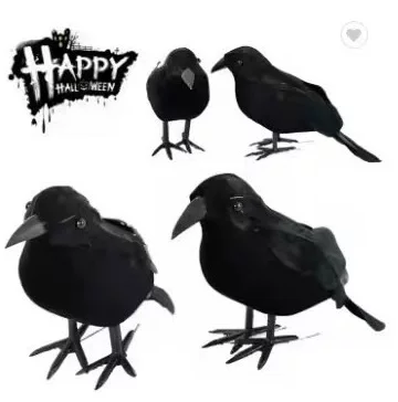 Halloween ghost flocks, migrants, feather crows, black crow props, feather birds