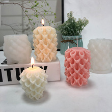 人山INS 牵牛花柱香薰蜡烛硅胶模具diy洛蒂花柱蜡烛石膏滴胶模具