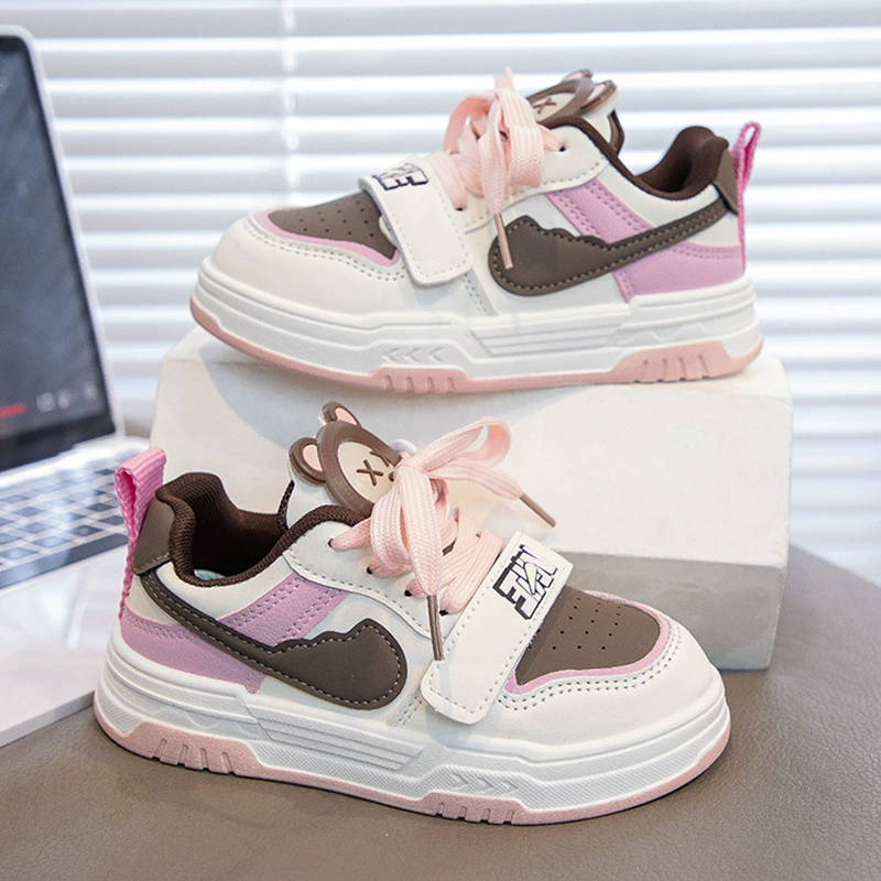 Детские кроссовки для девочек кроссовки 2024 весна и осень новая корейская обувь для бега дикая мягкая подошва повседневная обувь для девочек