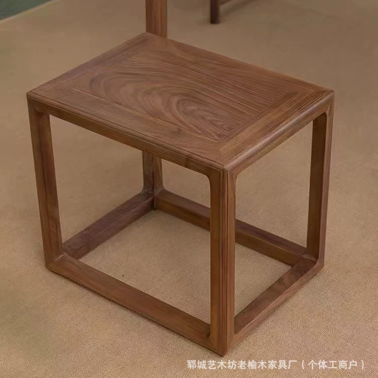 Новый китайский стиль старый ямовый квадратный стул для дома спальня туалетный столик маленький табурет из цельного дерева