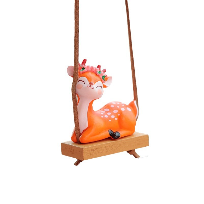 Yilu Shunfeng cartoon sika deer Car Rearview Mirror car pendant car decoration supplies car pendant pendant