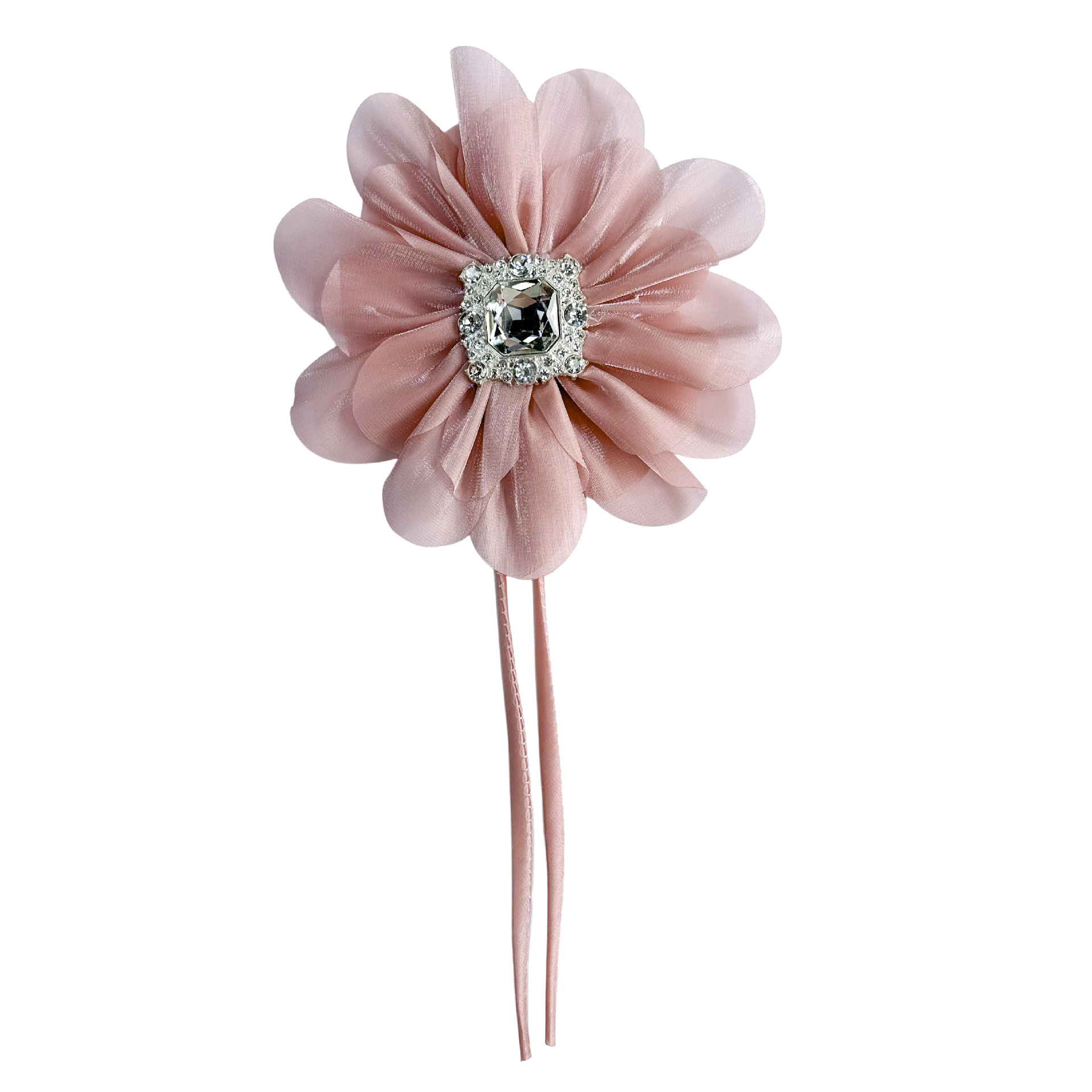 Inventario de flores de chiffon accesorios para el cabello de niños banda de cabello de diamantes multicolores flores de cabello material de ropa hecha a mano niñas clip de cabello