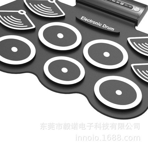 Handheld Electronic Drum Set, Portable Drum Kit with Bluetooth, Ideal for Beginners and Kids to Practice
