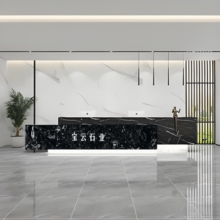Baoyungang Stone Spot Customized Black Rose Marble Hotel Artificial Stone Wall Panel Building Black Marble Slab