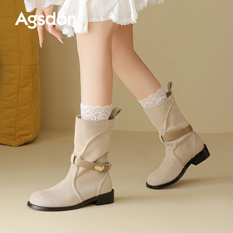 Antiguo Lion Black Martin botas para mujeres 2025 nuevo otoño botas retrógradas con suela gruesa botas medias botas occidentales de estilo británico image 4