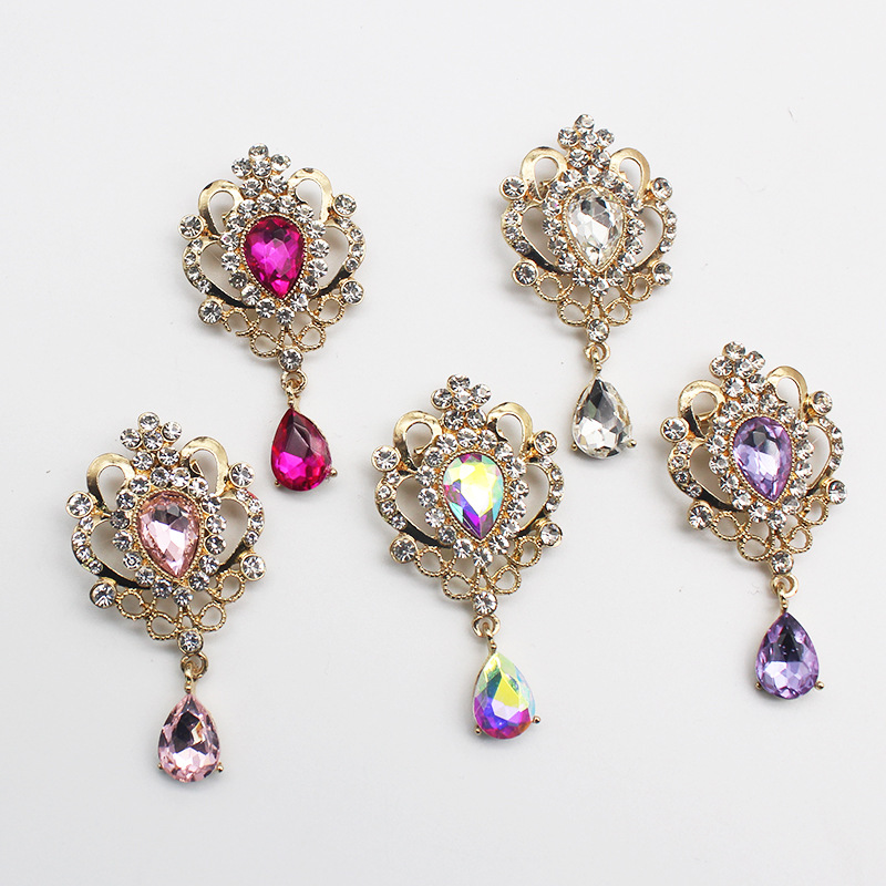 Business Occasion Alloy Material Water Droplets Pattern Unisex Gender Simple Style Pin Water Droplets Alloy Inlay Rhinestones Unisex Brooches
