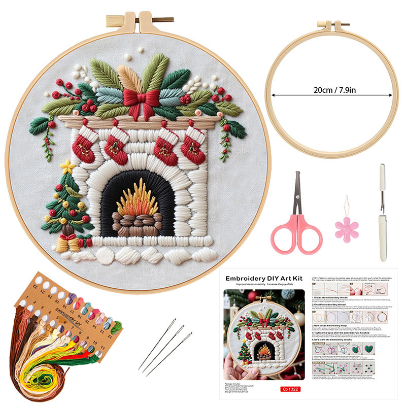 2025 nuevos productos de bordado de Navidad hechos a mano diy material paquete de bordado de Navidad accesorios originales