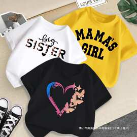 【跨境欧码】2024夏季新款外贸童装儿童t恤女童短袖女孩衣服时尚