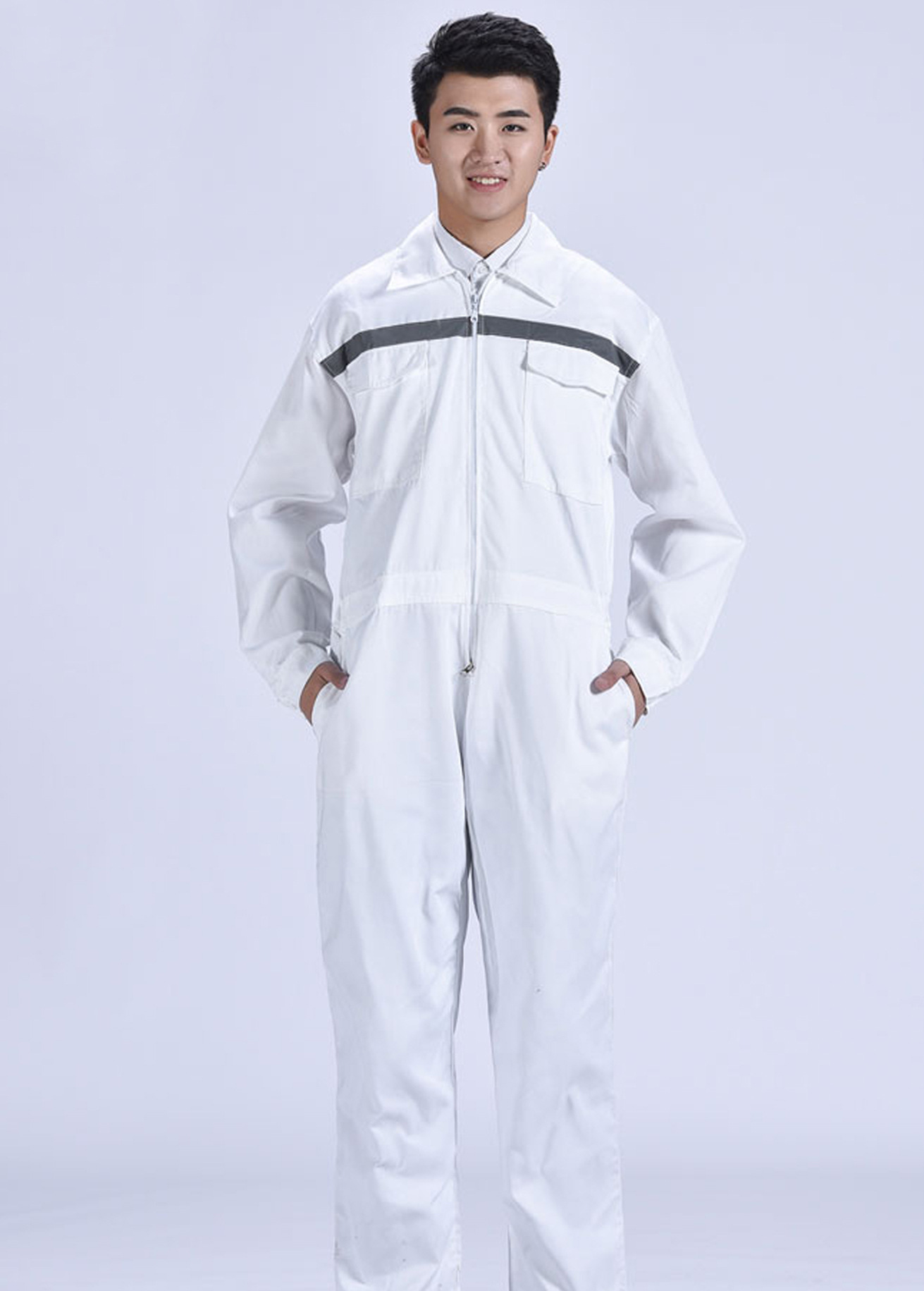 Fuente algodón puro hilo de poliéster algodón poliéster reparación de automóviles resistente a la suciedad y al desgaste ropa protectora de soldadura eléctrica ropa de trabajo a prueba de polvo traje de una pieza