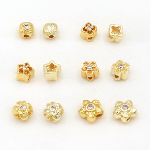 �~�18k����ʯС���黨��diy���Ʒ������鴮�����ɢ��C45