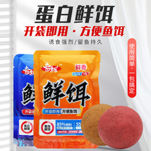 蛋白鲜饵 开袋即用方便鱼饵鲜香强效诱鱼鲫鱼鲤鱼渔具南极鲜虾饵