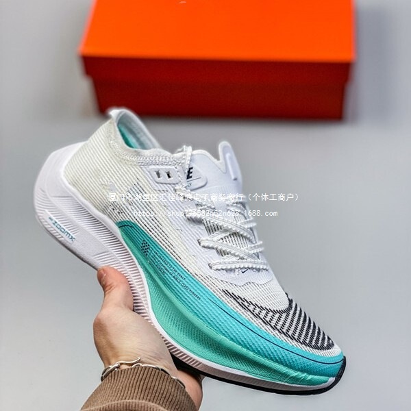 Orfly Nike Official Apzo Men's and Women's Sports Running Shoes Knitted Marathon Omxtnev2％X Putian Shoes White and Blue