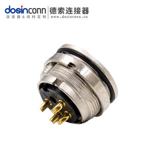 Supply M16 model female head plate end socket A buckle straight 4-core socket rear lock through wall welding Cup wiring connector