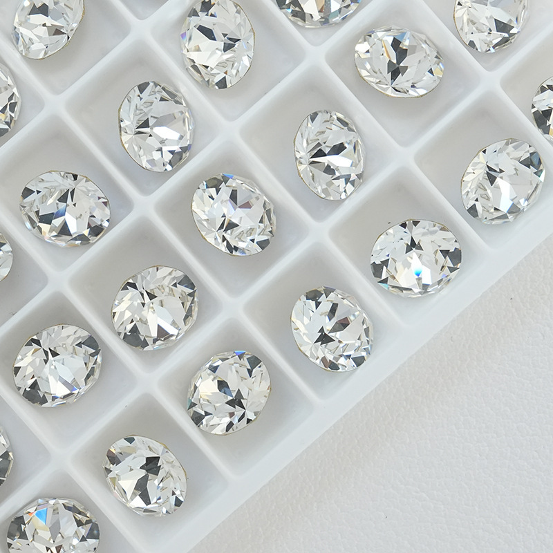 Huazi Genuine 1100/1028/1088 Swarovski Transparent White Round Pointed-Back Loose Rhinestones for Nail Art Decorations Huazi Genuine 1100/1028/1088 Swarovski Transparent White Round Pointed-Back Loose Rhinestones for Nail Art Decorations