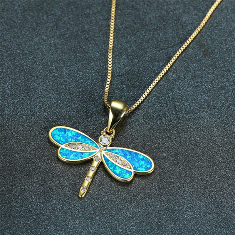 Pastoral Dragonfly Artificial Diamond Alloy Wholesale Pendant Necklace display picture 5