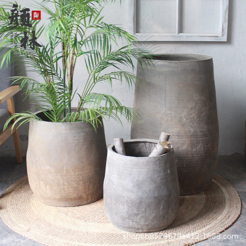 Pot de cerámica de tierra en stock, vasos de flores de viento tranquilo, vasos de cerámica vintage, vasos de cerámica, vasos de cerámica antiguos, vasos de cerámica, vasos de cerámica de aterrizaje, vasos de cerámica