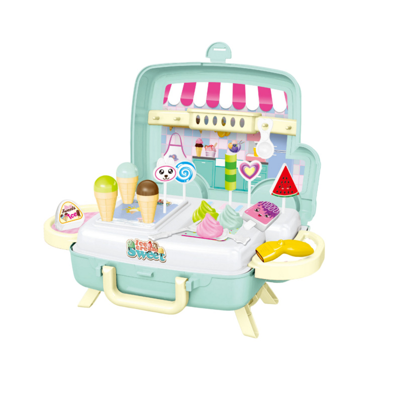 Tire de la bolsa de comedor coche juguete transfronterizo juego casa utensilios de cocina postre carrito de compras Caja de Herramientas niña niños herramientas médicas traje