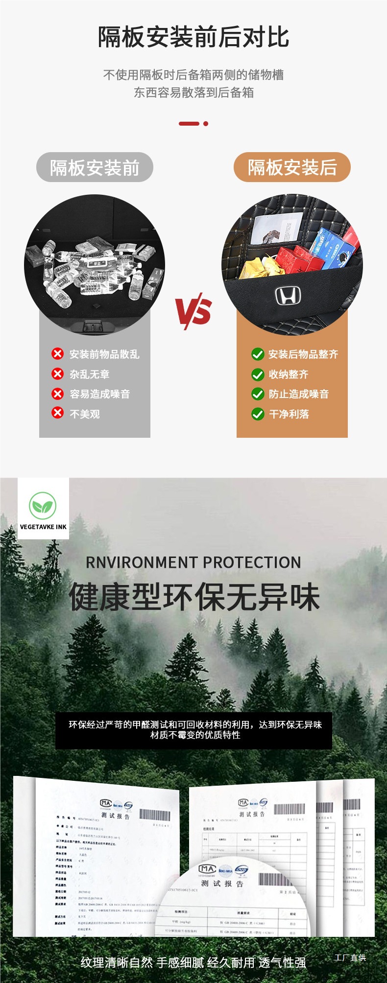 26 Models of Honda Crv Trunk Mats with Full Coverage, 25 Models of Crv Full Coverage Trunk Mats, 24 Models of Fengshang Edition Interior Accessories