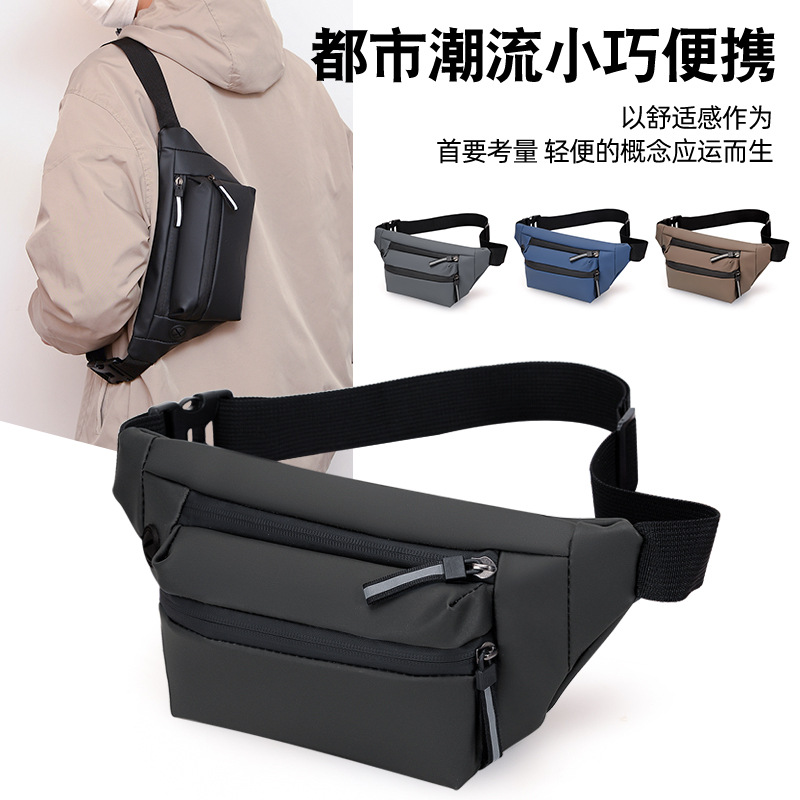 Bolso de cintura para hombres transfronterizos para teléfonos móviles bolso de pecho ocio multifuncional, bolso de alta capacidad, bolso de hombro de moda de alta calidad