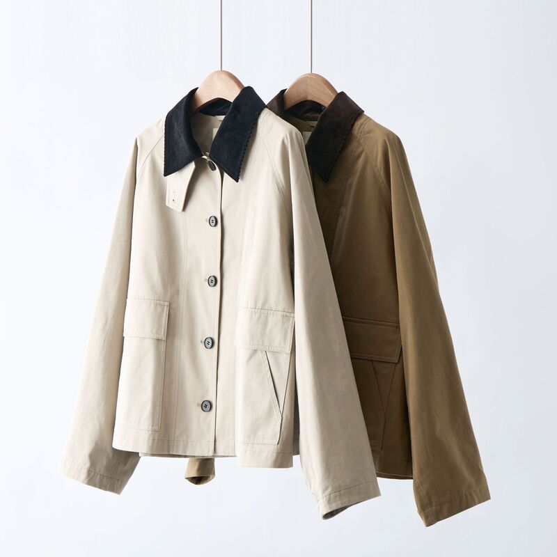 Cabinet Goods Share the Same Origin as Retro Barn Style! Corduroy Splicing High-Density Twill Cotton Jacket for Women 25 Autum New Jacket
