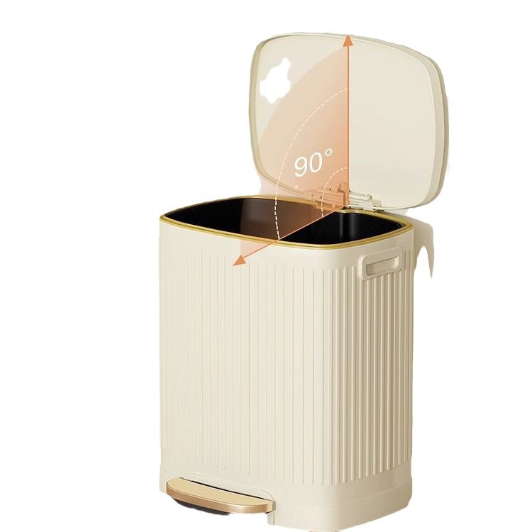 Stainless Steel Step Trash Can – 12L To 50L Commercial-Grade With Foot Pedal & Lid (Odor-Proof, Quiet Close, Modern Design For Office/Kitchen)_voghion.com