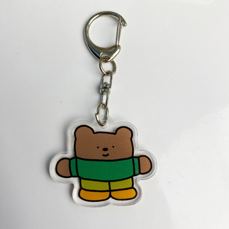 厳選された新しいアクリルキーホルダー両面かわいい漫画子供っぽいカップル親友バッグジュエリーペンダントギフト|undefined