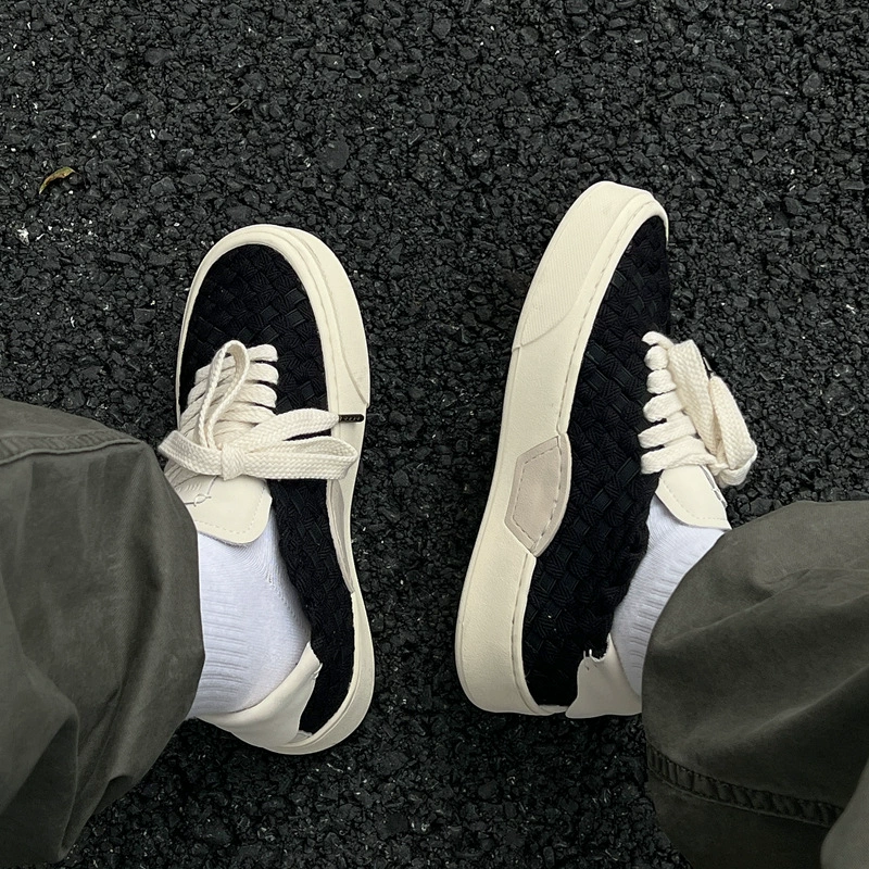 2025 новые двухточечные романтичные летние новые плетеные дышащие кроссовки мужские легкие повседневные кроссовки для пар