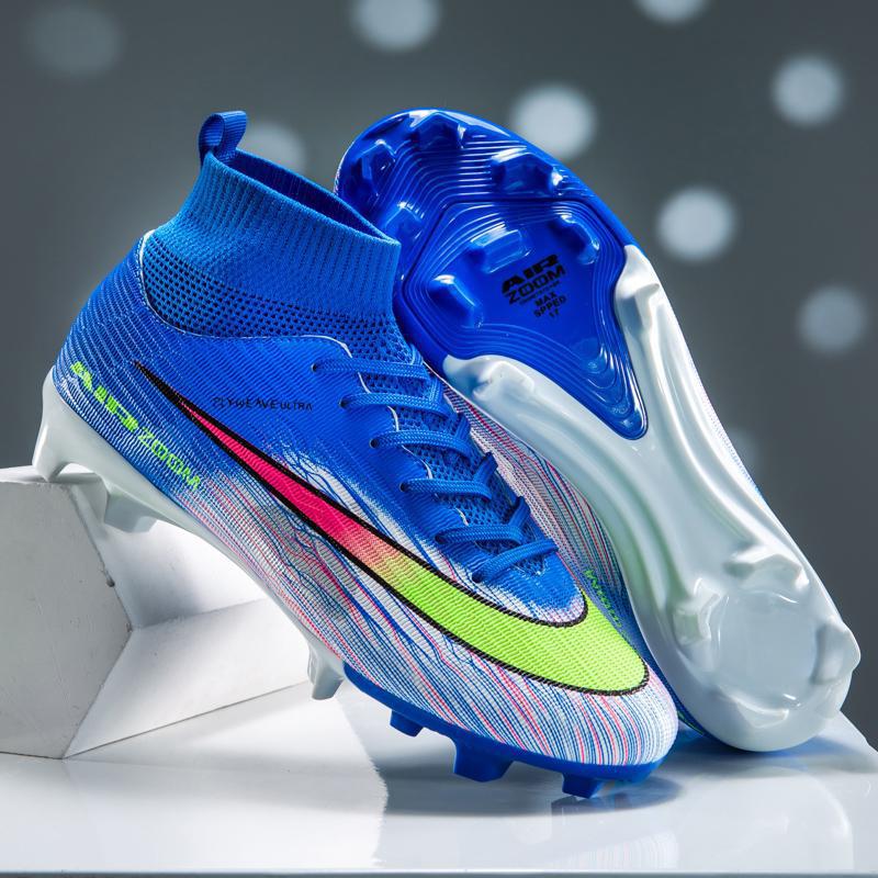 Zapatillas de Fútbol de Entrenamiento de TPU y Caucho Ligeras de Caña Alta image 1