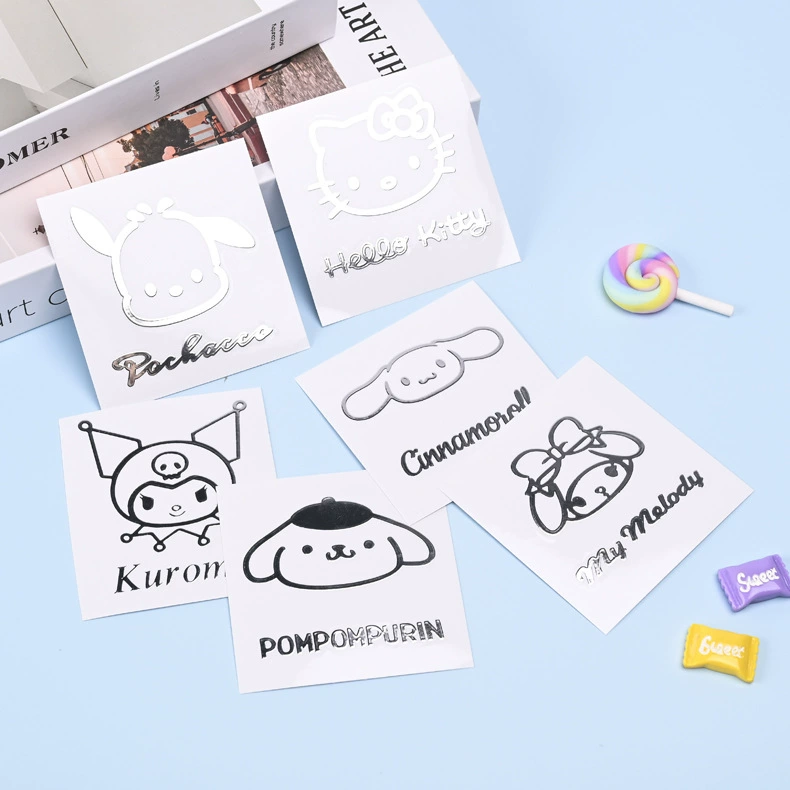 Мультфильм Sanrio металлические наклейки Pacha собака мобильный телефон наклейки компьютер планшет серебряные декоративные бумажные наклейки оптом