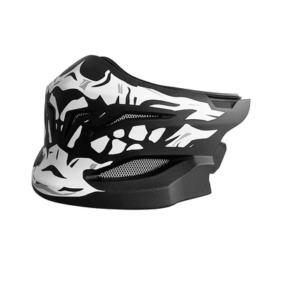 Dəbilqə (Kaska) aksesuarları, Anchi Helmet - 856-asian-black-skull-front-mouth
