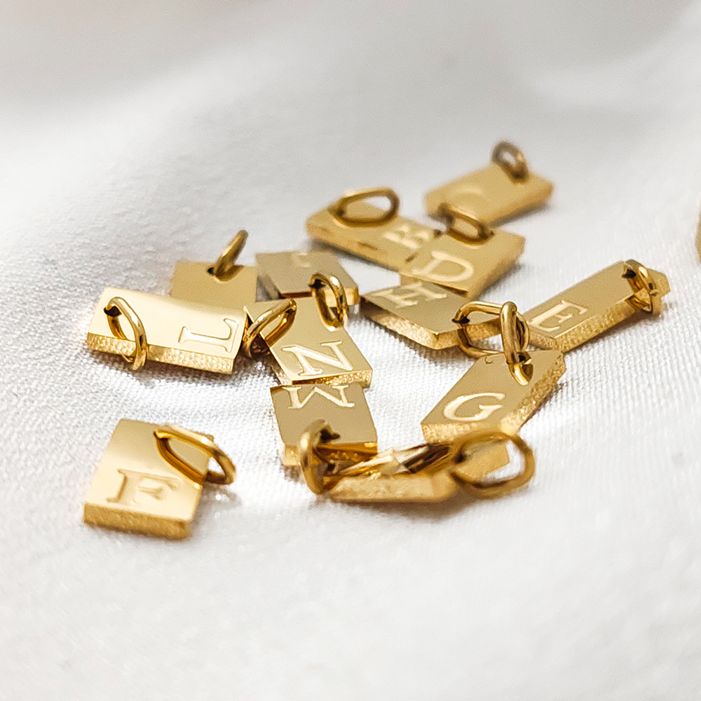 3g Weight Pendant Jewelry Making Type DIY Jewelry Accessories Classification 1 Piece Quantity 316 Stainless Steel Material Letter, Word Pattern Plating Design Simple Style, Classic Style Style 1 Piece 316 Stainless Steel  Letter Word Pendant DIY Jewelry Accessories 14