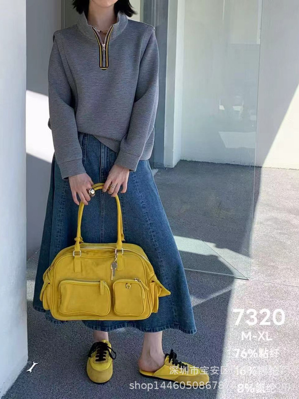 琪镌绘制半开领卫衣女秋季2025新款休闲宽松设计感撞色短款上衣潮|undefined