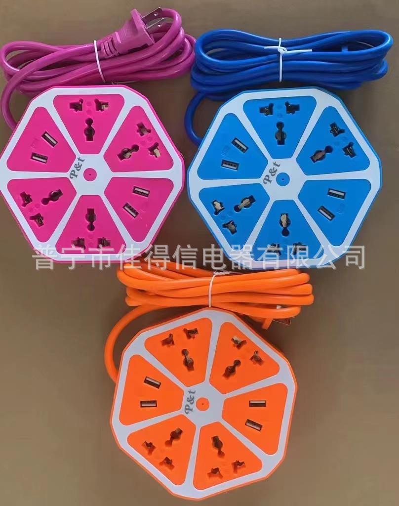 FUENTE Ventas directas de la fábrica de comercio exterior de exportación disco de fruta creativa con USB multi-función enchufe fila enchufe