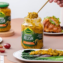 进口冠利芥末青瓜蓉汉堡面包三明治酱料酸黄瓜卷饼热狗酸甜汉堡酱