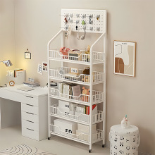 洞洞板书架可移动落地置物架家用客厅多层简易组合学生书本收纳架